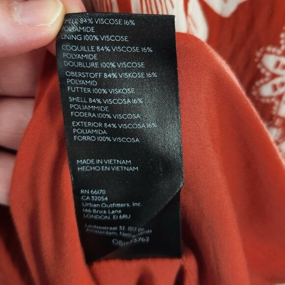 By ANTHROPOLOGIE Ruffle-Sleeve Maxi Dress S Tiered Medallion Print Boho Breezy - Picture 11 of 12